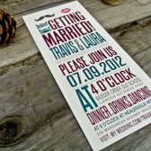 Wedding Invitation: Rustic and Modern - Mustache and Kiss 