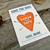 Save The Date : Rustic and Modern Heart PostCard 