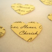 Personalized Confetti // Custom Confetti Paper Hearts // Ivory