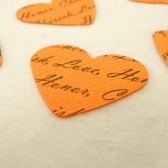 Personalized Confetti // Custom Confetti Paper Hearts // Orange
