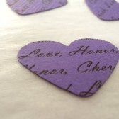 Personalized Confetti // Custom Confetti Paper Hearts // Purple
