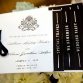 Black and White Wedding Programs