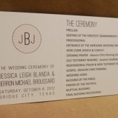 Southern Chevron / Zig Zag / Modern / Horizontal / Wedding Program / Drink or Menu Card / Double Sided Zig Zag Custom in Pink