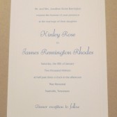 Traditional Embossed Border White Invitation / Wedding / Rehearsal Dinner / Gradution / Modern Frame / Custom Design Invitation