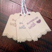 Kraft HANDMADE WITH LOVE Gift Tags Wedding Favor Tags