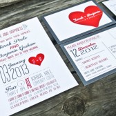 Wedding Invitation: Rustic, Retro and Whimsical Heart