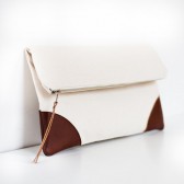 The Sydney Clutch in Ecru