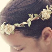 White and Gold Floral Crown