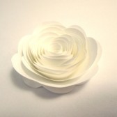 Paper Flowers // Custom Valentine Handmade Paper Roses White
