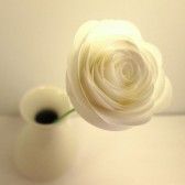 Paper Flowers // Custom Handmade Paper Roses White