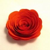 Paper Flowers // Custom Valentine Handmade Paper Roses Orange