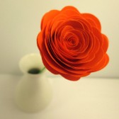 Paper Flowers // Custom Handmade Paper Roses Orange