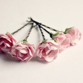 Pink Paperie Flower Bobby Pins