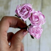 Lilac Rose Flower Hair Pin