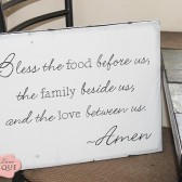 Bless the food before canvas wall art