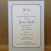 Fun and Modern Kitchen and Tool Shower / His and Hers / Chevron / Bridal Shower / Preppy / Custom Design by Darby Cards