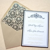 Regal Damask Wedding Invitations