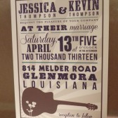 Nashville Hatch Country / Southern Save the Date / Wedding / Rehearsal Dinner with Guitar / Birthday Custom Printed Darby Cards Invitation