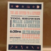 Kitchen and Tool Shower / His and Hers / Southern / Bridal Shower / Country Band Poster Hatch / Custom Design by Darby Cards