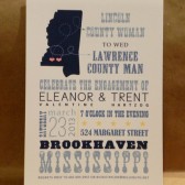 Engagement / Wedding / Bridal Shower / Two Hearts / Destination / County / Mississippi / Custom Southern County Design