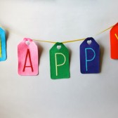 Colorful Felt Happy Banner