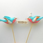 Love Birds with Banner