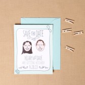 Custom Hand Drawn Couple Save the Date