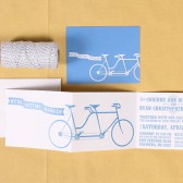 Tandem Bicycle Wedding Invitation Set