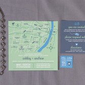 Custom Map Wedding Invitation Set