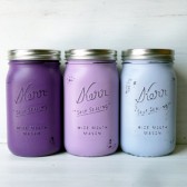 Purple Ombre Painted and Distressed Mason Jars