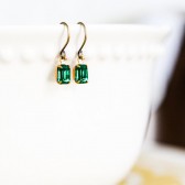 Tiny Emerald Earrings