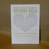 Bridal Shower / Wedding / Rehersal Dinner / Engagement Party / Heart / Invitation / Southern / Printed / Custom Inviation by Darby Cards