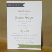 Simple Flag / Fun / Bridal Shower / Wedding / Southern / Wedding / Banner / Gray and Green / Invitation / Birthday / Rehearsal / Custom