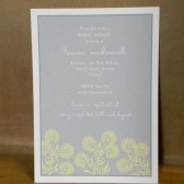 Bridal Shower / Gray and Yellow Flowers / Simple / Fun / Bridal / Birthday / Baby / Printed Invitation or PDF by Darby Cards
