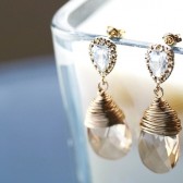 Swarovski Champagne Crystal Earrings