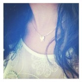 Engraved Charm Necklace Butterfly