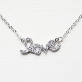 Silver Script love necklace