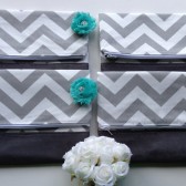 Chevron Fold Over Clutch