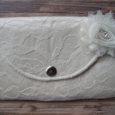 Lace Curvy Clutch