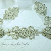NINA Vintage Looking Swarovski Crystal Wedding Gown Sash