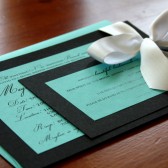  Teal & Black Bridal Shower Invitations