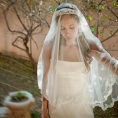 Kate - two layers wedding bridal veil, scallop shaped lace, 47 inch length, ivory or white