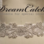 Roxxane Crystal beaded sash/wedding gown belt