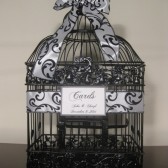 Black Bird Cage Card Holder Baroque Style