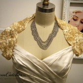 Bridal shrug , bolero Mellissa Modern Bridal Rosette wedding bolero