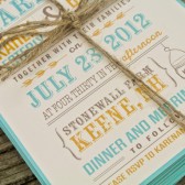 Wedding Invitation : Rustic and Modern Mason Jar