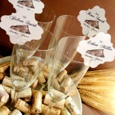 Rustic Champagne Place Cards - 50 pieces