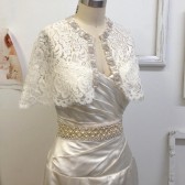 Celine Romantic Bridal bolero/ cape,made of vintage like lace