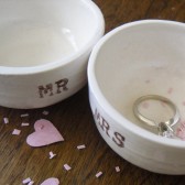 MR and MRS ceramic ring pillows