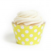 Yellow Polka Dot Cupcake Wrappers (Set of 12)